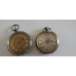 Pair of Antique Silver Pocket Watches.