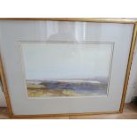 William Russell Flint Signed Watercolour-Arran&The Clyde from above Shanday-watercolour 20"x13".