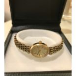 Boxed 9 karat Gold Rotary Quartz Movement Gold Watch - 19 grams total weight.