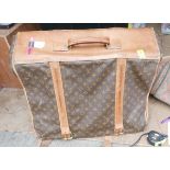 Vintage Louis Vuitton Garment Wardrobe Bag - 38" x 22" open with 8907 VX Code.