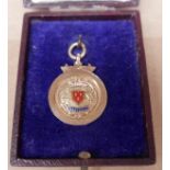 Vintage 9 karat Gold Football Medal for a W Horne-Culter FC (Aberdeenshire) 1924-25.