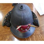 Antique Japanese Kabuto/Myochin School - 64 Plate Helmet with Oni Maedate Crest.