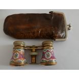 Antique Pair of French Enamelled Opera Glasses.
