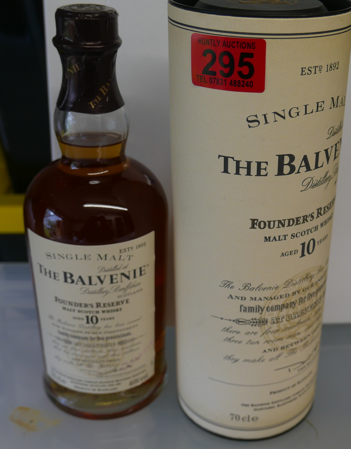 Boxed Bottle of Balvenie Founders Reserve Single Malt Whisky.