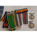 Lot of Korea Medal to RAOC, WW1 BWM and quantity of Military Medal Ribbons.