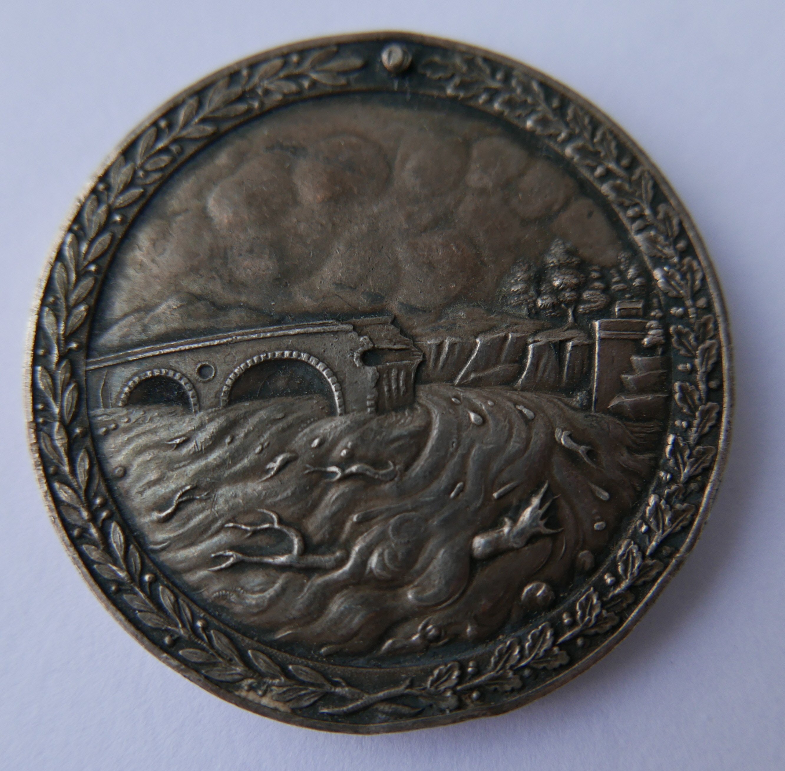 Great Flood of Moray 1829 Medal awarded by the Flood Fund to a James Young-Dallachy.