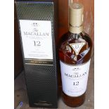 Boxed Bottle of Macallans's Sherry Oak Cask Single Malt Whisky.