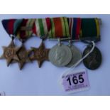 WW2 Group of 6 with Territorial Medal impressed: 1428327 GNR. R.J.McCALLUM. R.A.