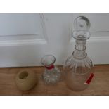 Antique Glass Dencanter&Glass Measure etc.