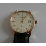 9 karat Gold Mappin Webb Gents Wristwatch - working order.