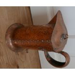 Art and Crafts Copper Jug - 14" tall marked on base.