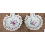 Pair of European Porcelain Dishes approx 10" x 8".