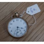 Vintage Gold Plated Pocket Watch - working order.