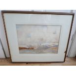 William Russell Flint Signed Watercolour - March Storm - Loch Earn -actual watercolour 17"x12 1/2".