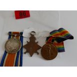 World War One Trio to a KIA Surgeon impressed: SURG. A.A.MORISON. R.N.