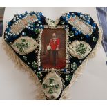 Antique King Edward Forget Me Not Pin-Cushion - 10 1/2" x 10 1/2"