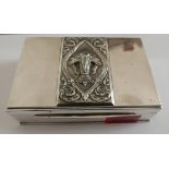 Vintage Alex&Co Sterling Siam Silver Cigarette Box 6" x 3 3/4" x 1 3/4".