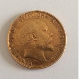 Edward V111 Full Sovereign dated 1905.