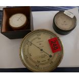 Lot of 3 Vintage Scientific Gauges - largest 120mm diameter.