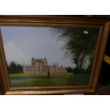 Large Framed Oil Painting of Glamis Castle.