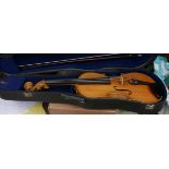 Viola 26 1/2" long - back 16 3/4" long Czechslovakian Stradivarius copy.