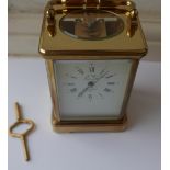 Vintage L' Epee French Brass Carriage Clock - 5 3/4" x 3 1/2" x 3" - working order.