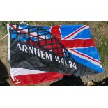 Arnhem Flag 44-94 measuring 52" x 33" belonging to Lot 62 medal Soldier.