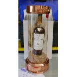 Vintage Shop Counter Macallan Copper Topped Display Bottle of 10 year old Whisky 18 1/2" tall.