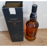 Bottle of Dewars White Label 18 year old Whisky.