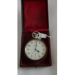 Large Antique Paul Ruhre Pocket Watch - 63mm diameter case - working order.