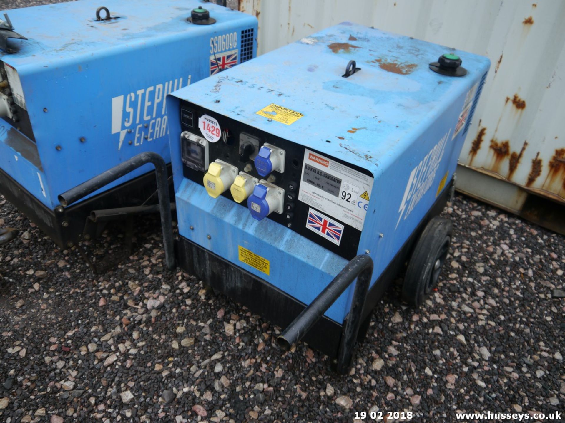 STEPHILL 6KVA 110/230V GENERATOR (747HRS) 314478 - Image 2 of 2