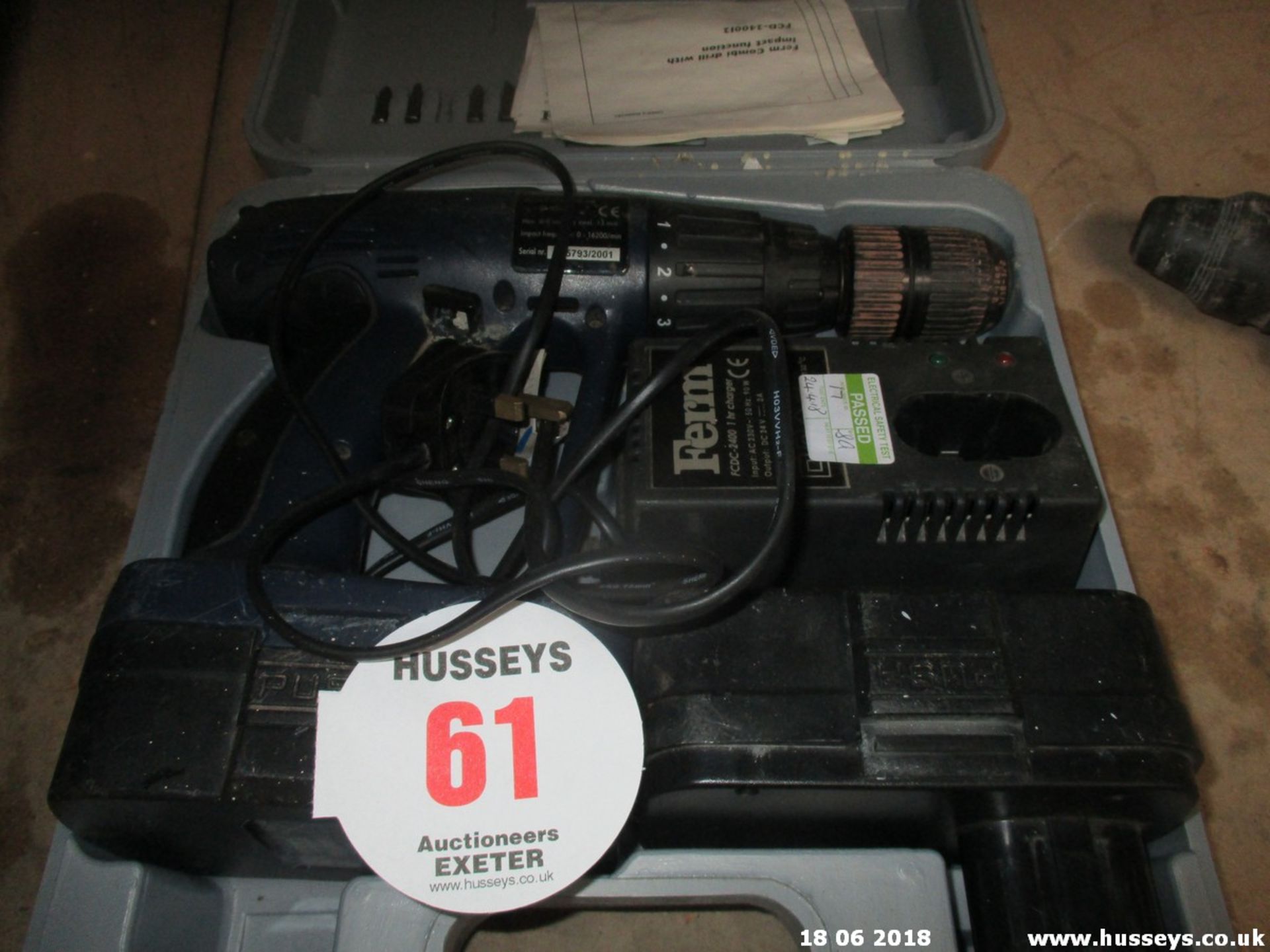 CORDLESS DRILL C/W CHARGER & 2 BATTERIES