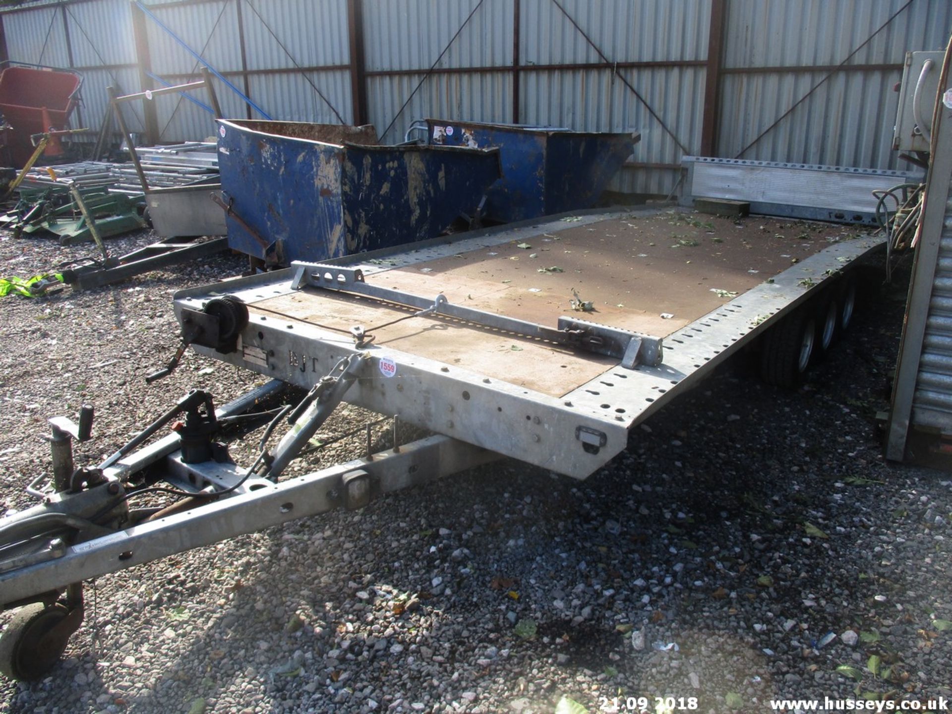 BRIAN JAMES 18FTX7FT TRIPLE AXLE TILT BED VEHICLE TRAILER