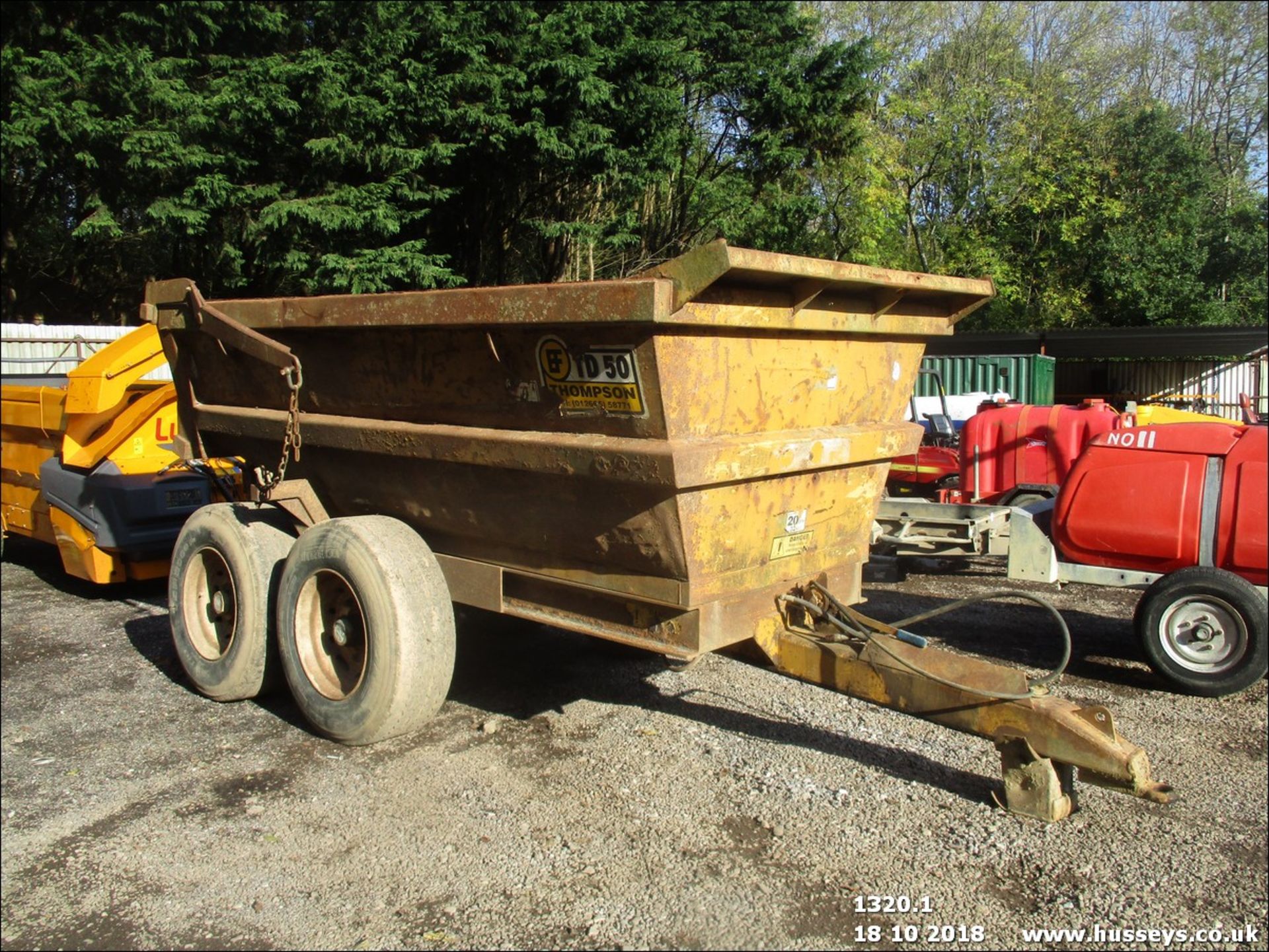 THOMPSON JD50 12TONNE DUMP TRAILER - Image 2 of 4