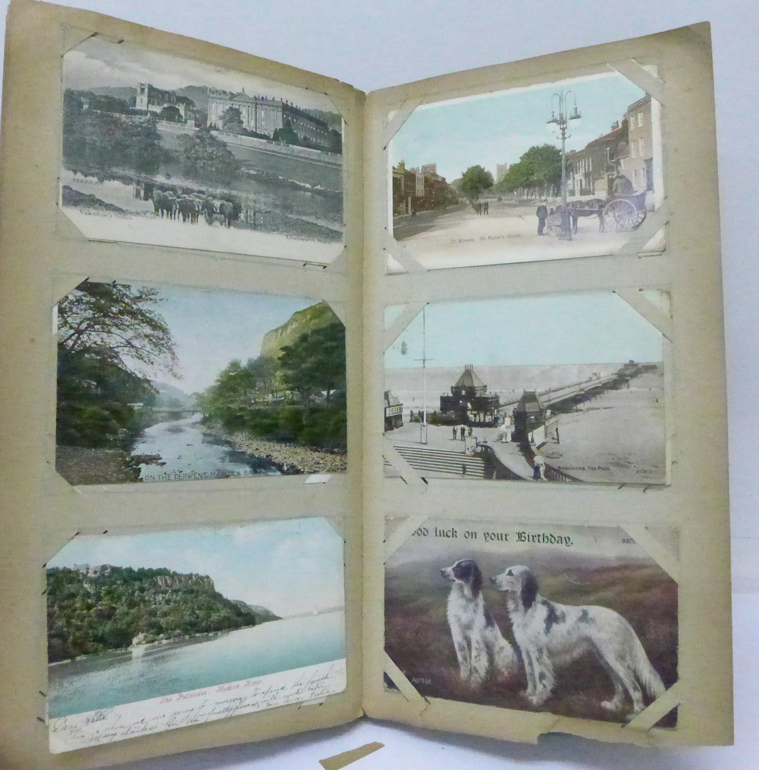 An album of 178 postcards, early 20th Century including street views, - Image 3 of 5