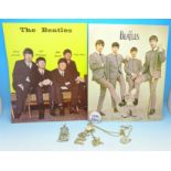 A 1960's Beatles 'B' brooch, Beatles necklace,