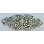 A Victorian silver buckle, Birmingham 1896, 83g,