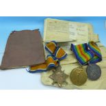 A trio of WWI medals to 85597, Gnr. H.