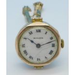 A 9ct gold cased lady's Rolex wristwatch, on a 9ct gold bracelet strap, Glasgow 1926, import,
