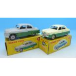 Two Dinky Toys die-cast vehicles, 162 and 164,