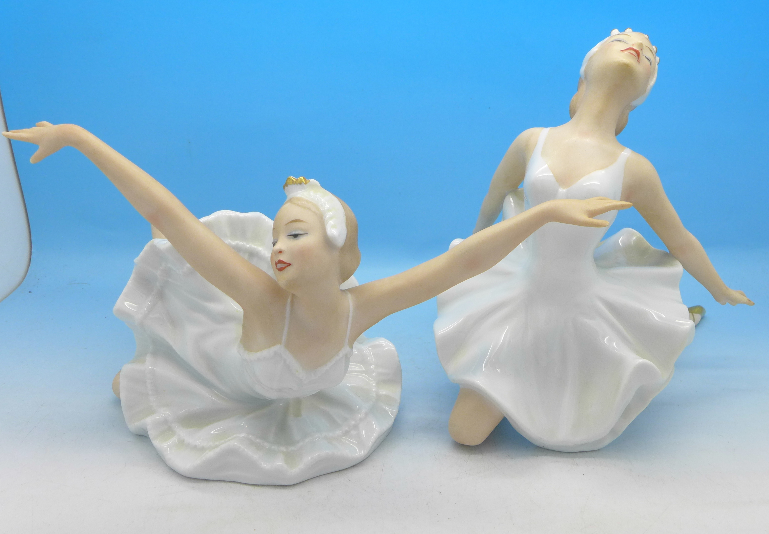 Two Wallendorf German porcelain figures of ballerinas,