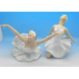 Two Wallendorf German porcelain figures of ballerinas,