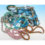 Vintage costume bead necklaces,