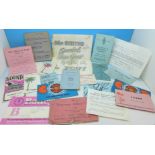 A collection of twenty-one 1960's Manchester Area membership cards