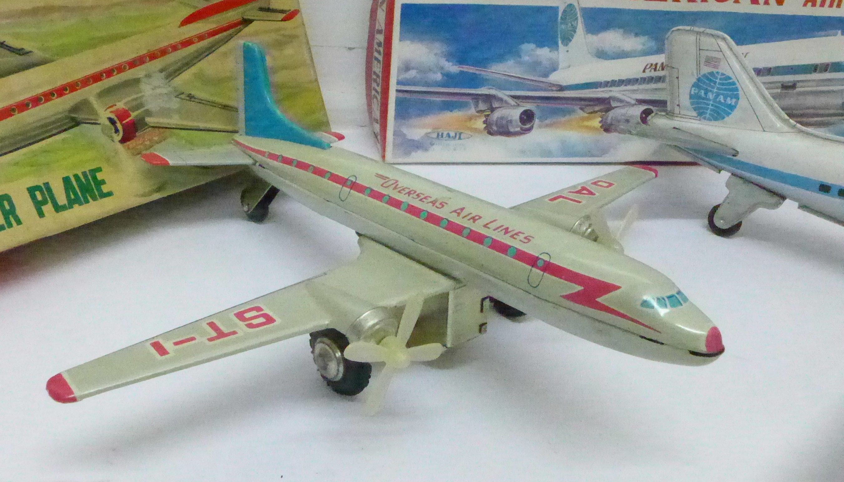 A Japanese tin plate Pan American Airlines friction airliner, boxed, - Image 2 of 3