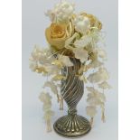 A Victorian silver posy holder, London 1890,