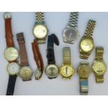 Eleven wristwatches including mechanical
