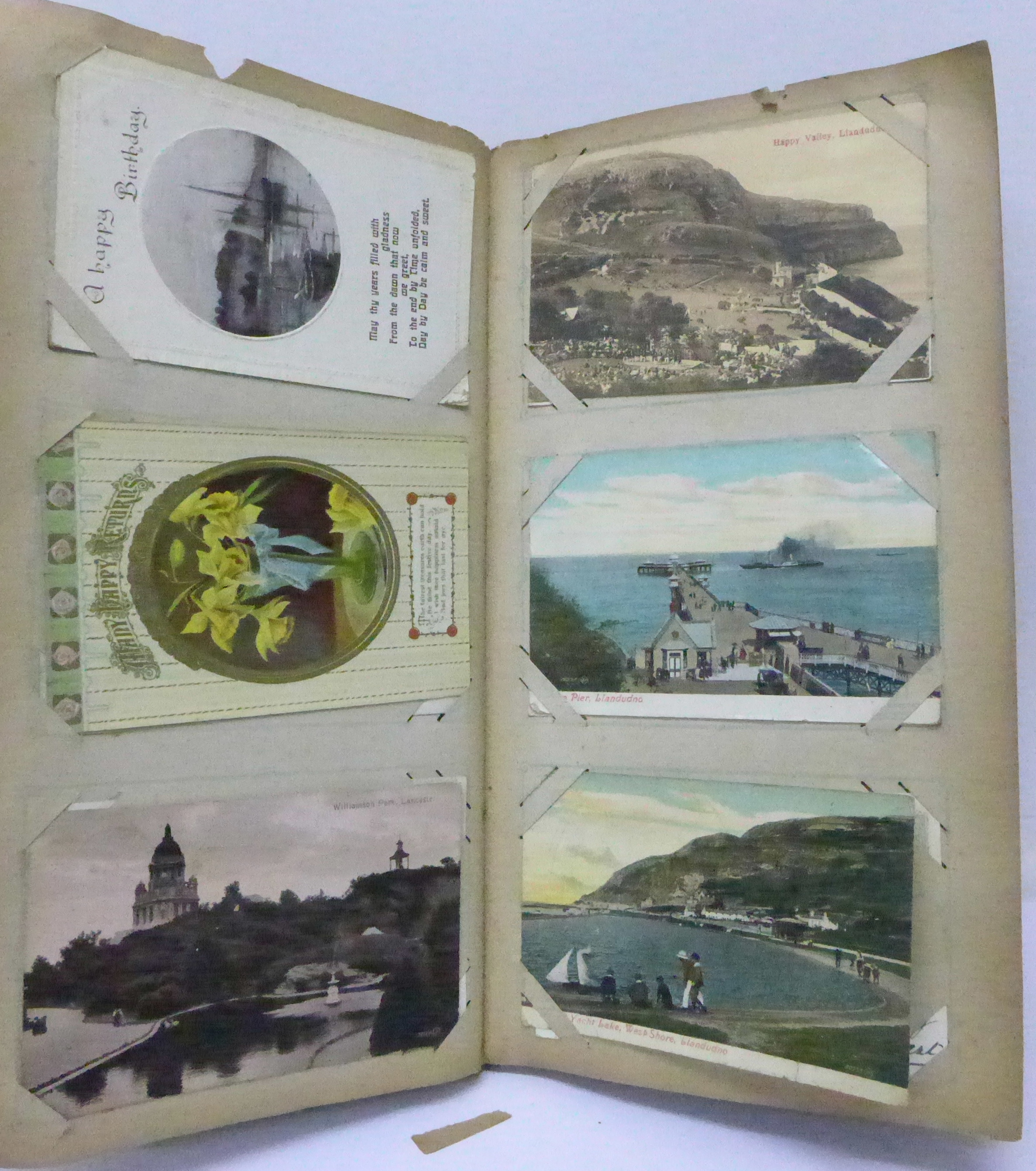 An album of 178 postcards, early 20th Century including street views, - Image 4 of 5