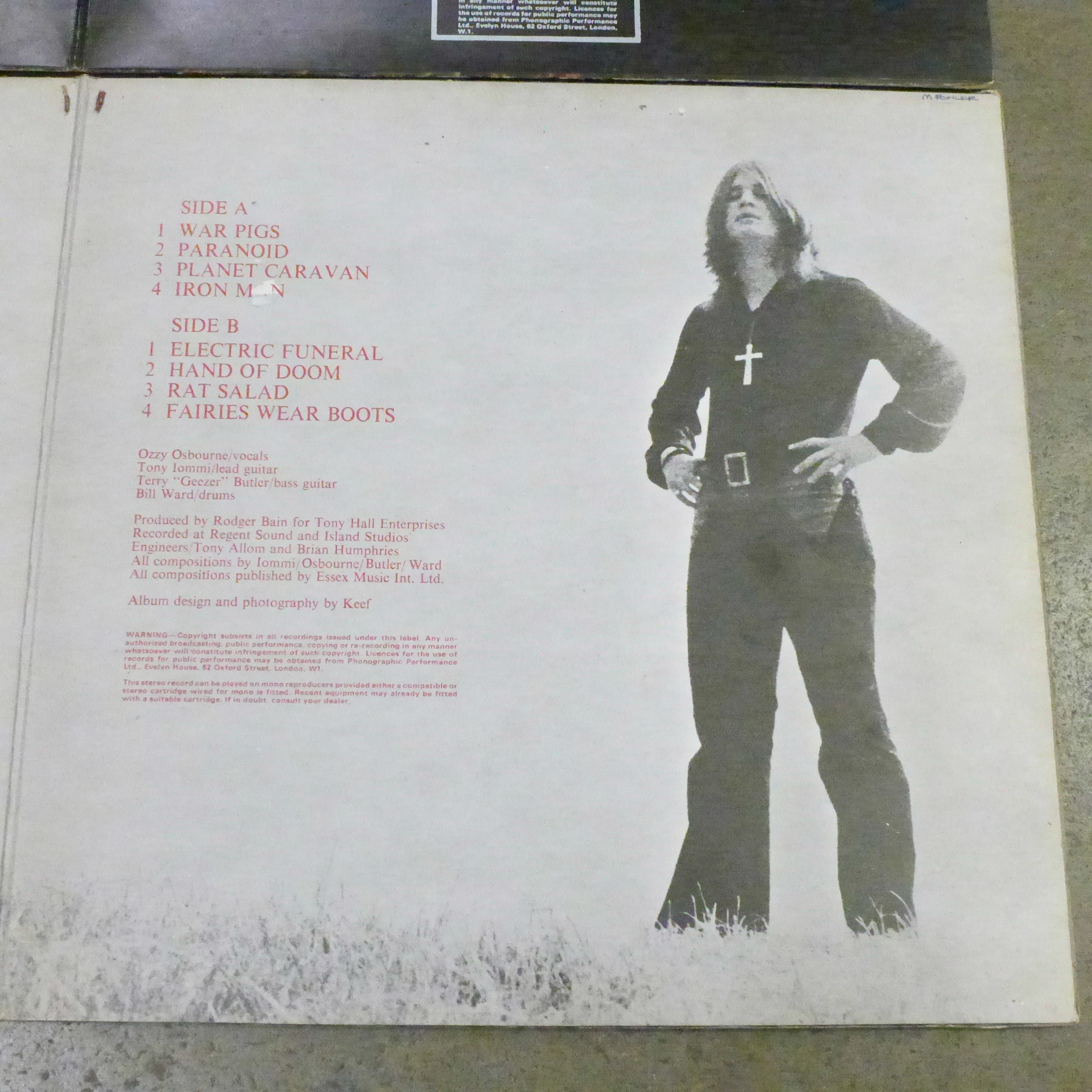 Two Black Sabbath LP records, VO6 847 903 VTY, and 6360 011, - Image 4 of 5