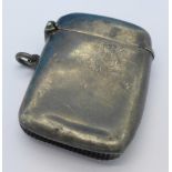 A silver vesta case, Birmingham 1906,